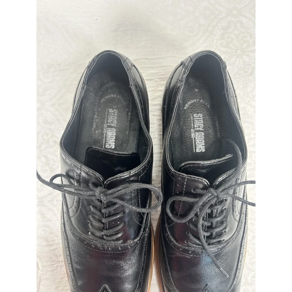 Stacey Adams Dunbar Wingtip oxford black leather shoes mens 11.5